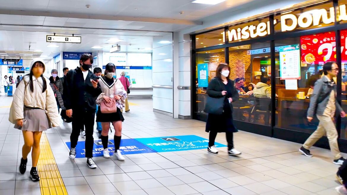 Around Chiba Station🐶👍🍻Challenge a local walk♪💖4K ASMR non-stop 1 hour 01 minutes