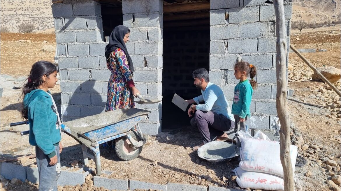 Transforming a Nomadic House: Expert Floor Cementing in a Tribal Village