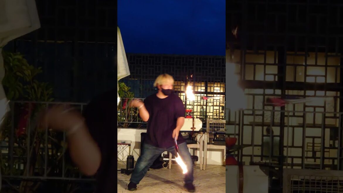 Amazing 🔥 Fire Eating and Fire Juggling in Okinawa #japan