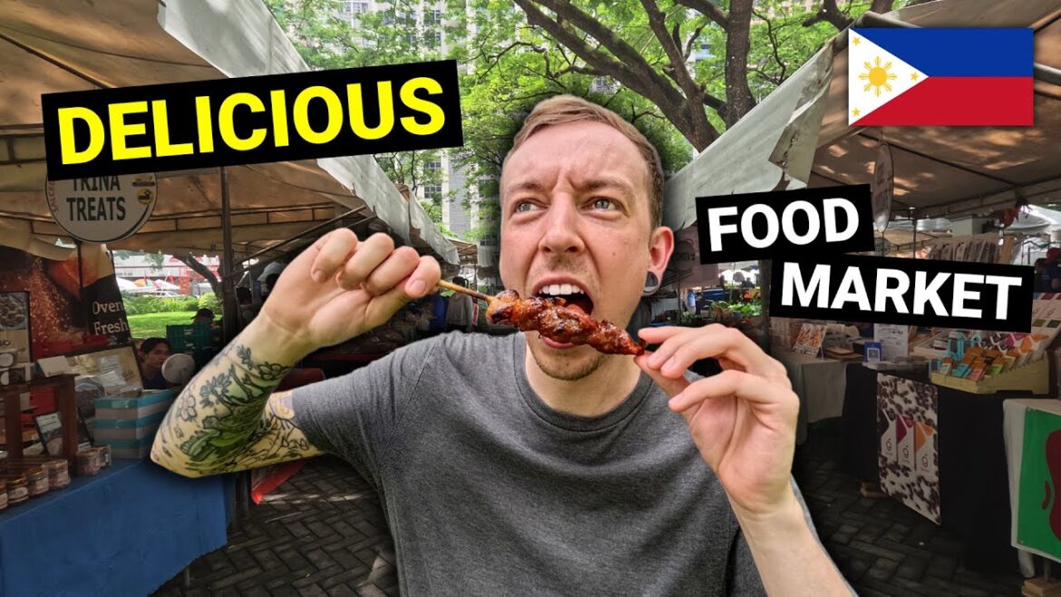 I Tried DELICIOUS FILIPINO STREET FOOD at Salcedo Weekend Market 🇵🇭