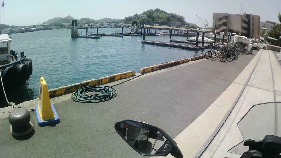 Onomichi-shi. Hiroshima perfecture. Relaxed trip on motorbike around Japan