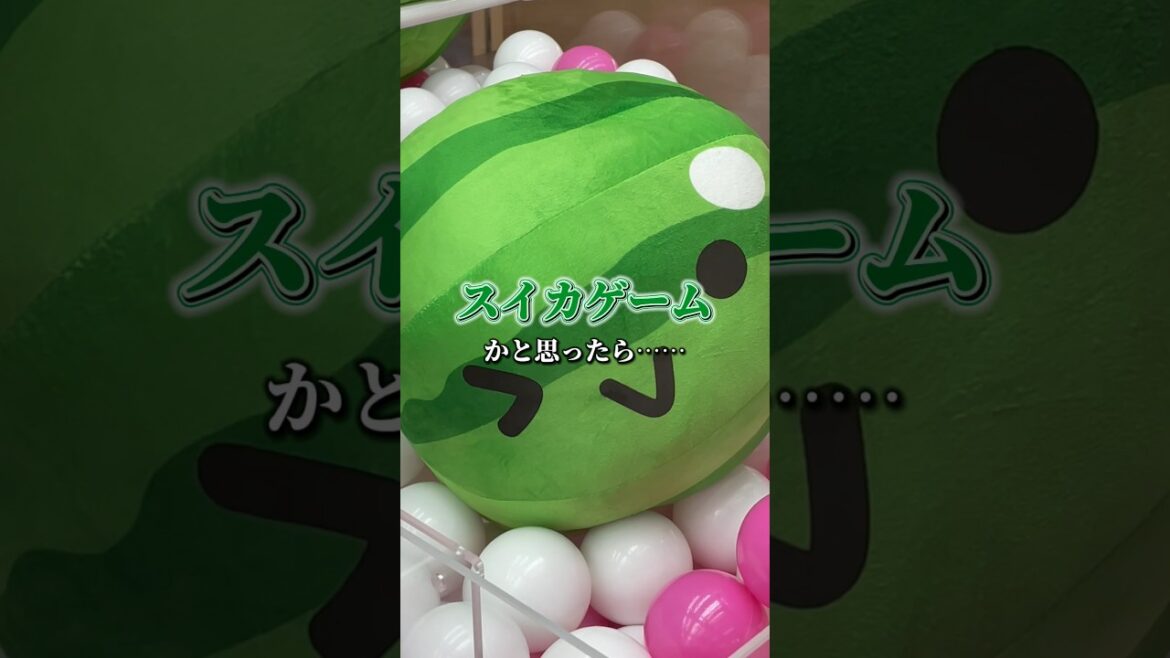 スイカゲームの公式グッズ「スイカ」クレーンゲームで発見したと思ったらニセモノ説ww #vlog #shorts