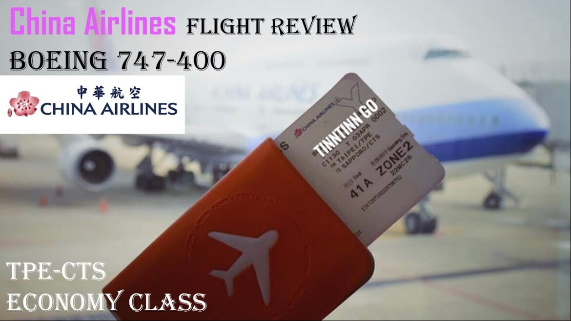 China Airlines | Boeing 747-400 | Flight Review | CI130 | Taipei to Sapporo | Economy Class