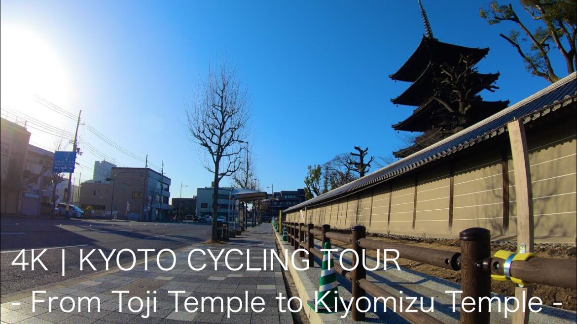 4K | KYOTO CYCLING TOUR - From Toji Temple to Kiyomizu Temple -
