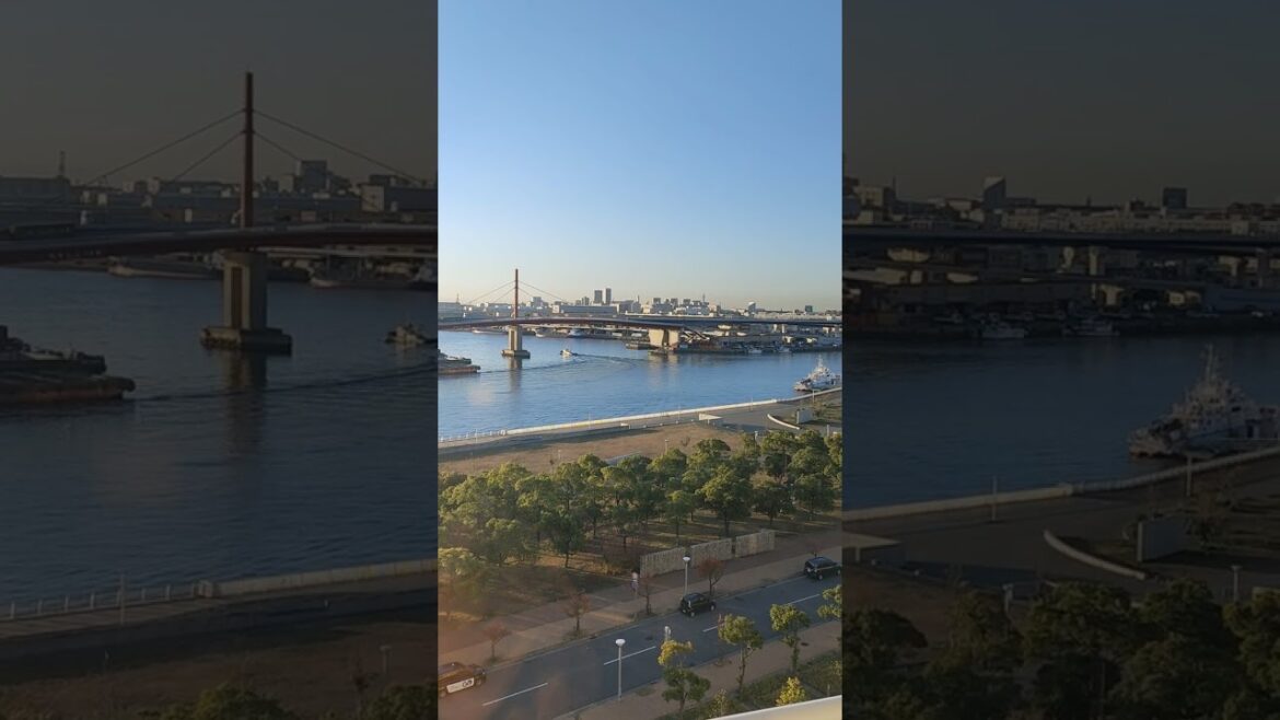 តោះទៅលេងសមុទ្រ, beautiful morning in Osaka, nice sea bay view, Japan #foryou #travel #food #sushi