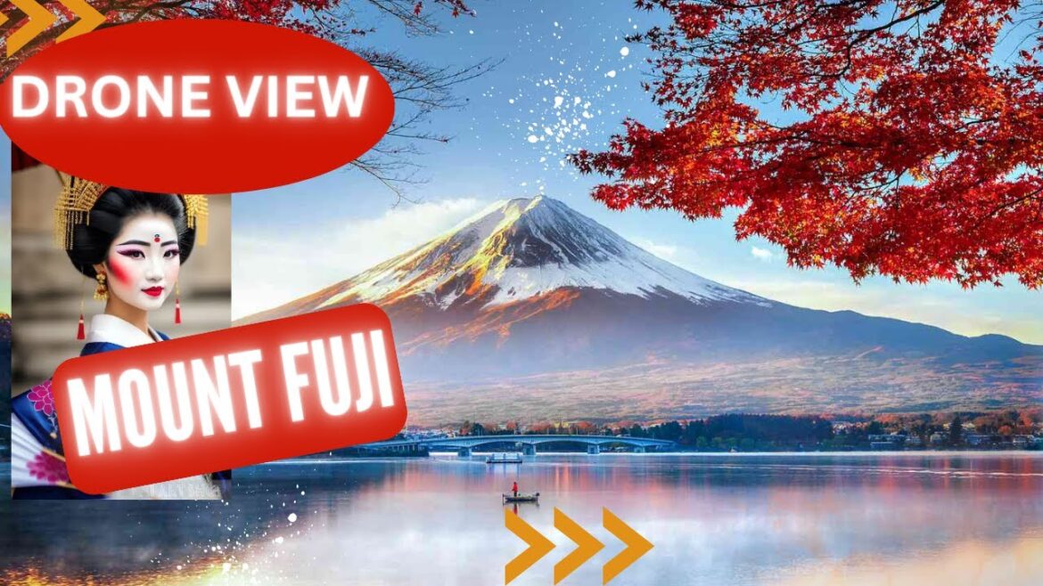 Complete Drone View Of Mount Fuji, Japan Complete Drone View Of Mount Fuji, Japan