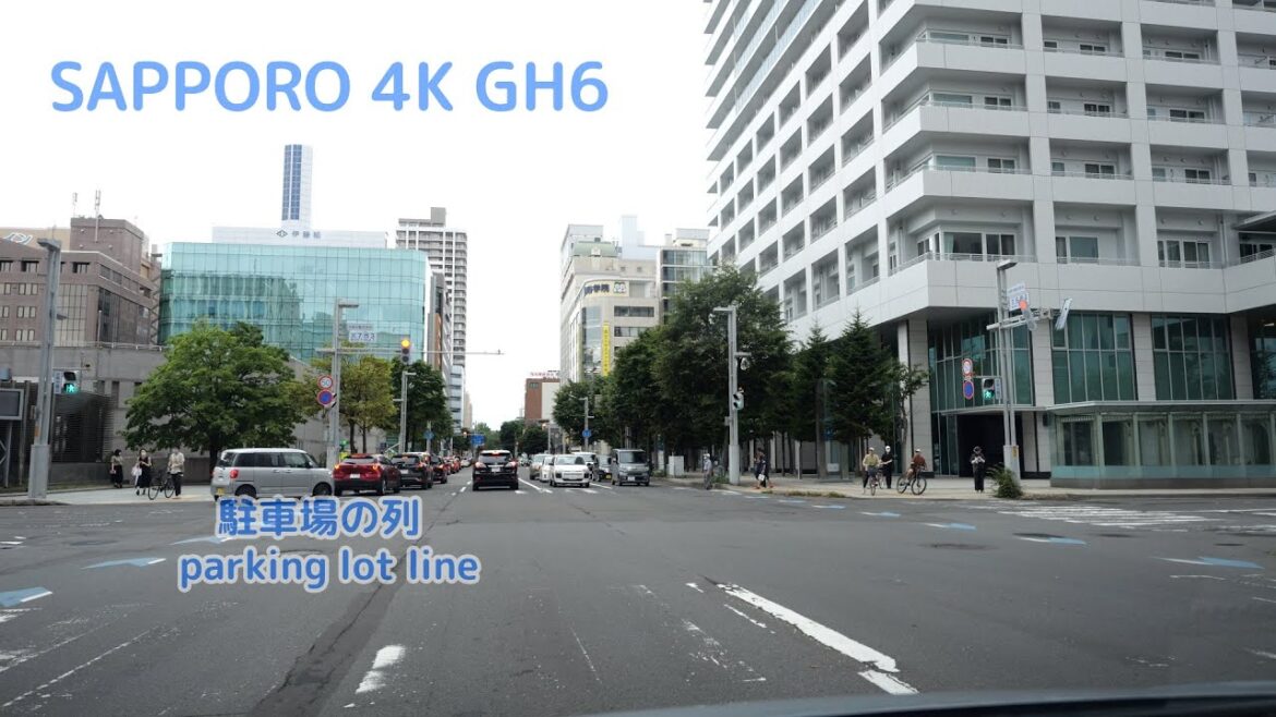 創成川通と北8条通 の渋滞を見る[ 4K/60p GH6 車載動画 札幌市]：創成川通交点～西6丁目線交点 | Sapporo drive traffic jam , Hokkaido Japan