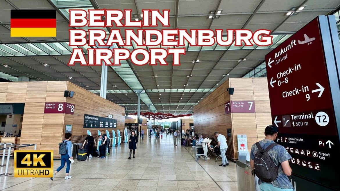 [4K] Berlin Brandenburg Airport, Germany 🇩🇪🐧 Walking Tour