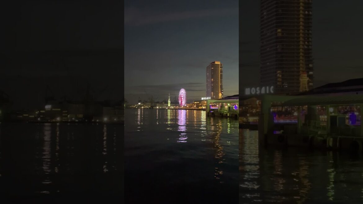 Japan night view[Kobe Port][Ferris wheel] #shorts