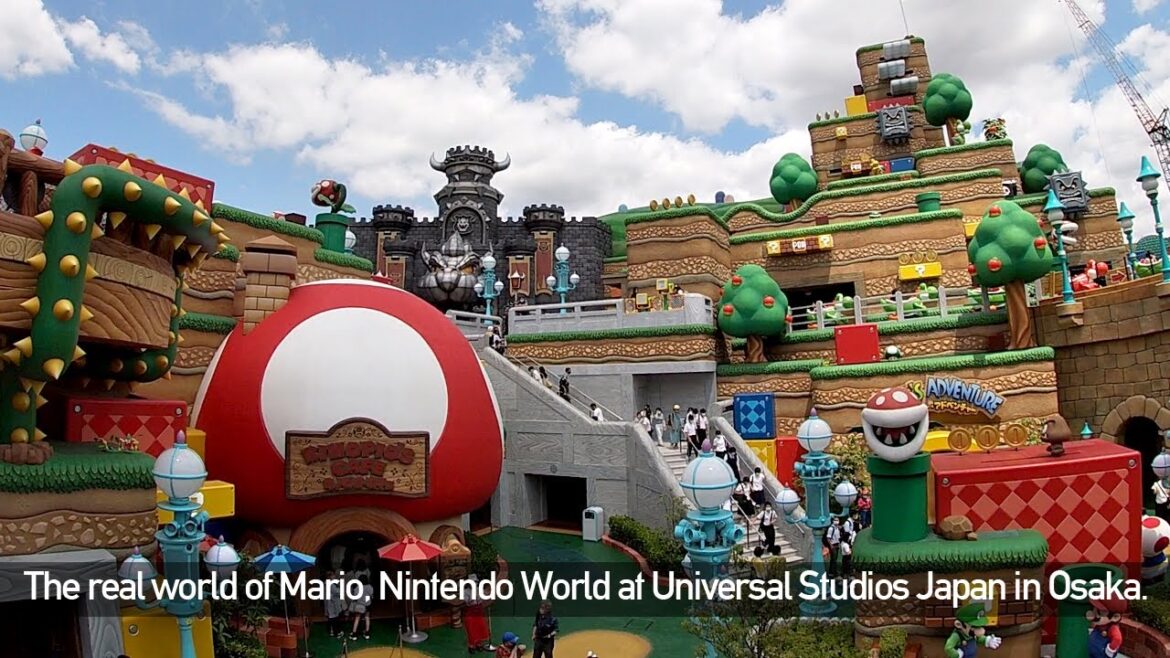 universal studios japan nintendo world.mario food and mario rides and mario cafe.OSAKA