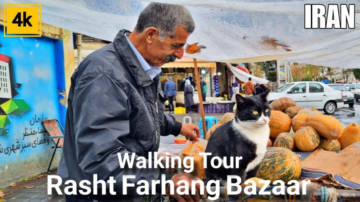 Real IRAN🇮🇷 What the Western Media DON'T Show You-Walking through Rasht Farhang Bazaar (Travel) [4k]