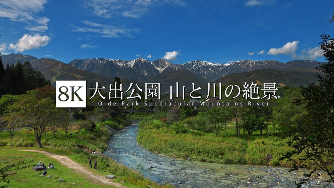 信州 秋の絶景シリーズ Vol.7 大出公園からの絶景 [8K footage] Oide Park and Spectacular Mountains River