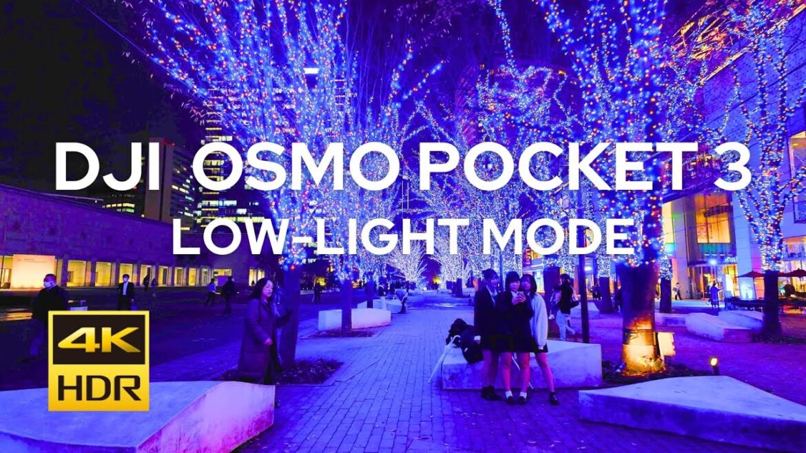 【4K HDR🇯🇵】Shooting Nightscapes with DJI Osmo Pocket 3 Yokohama Minato Mirai [Low-Light Mode]