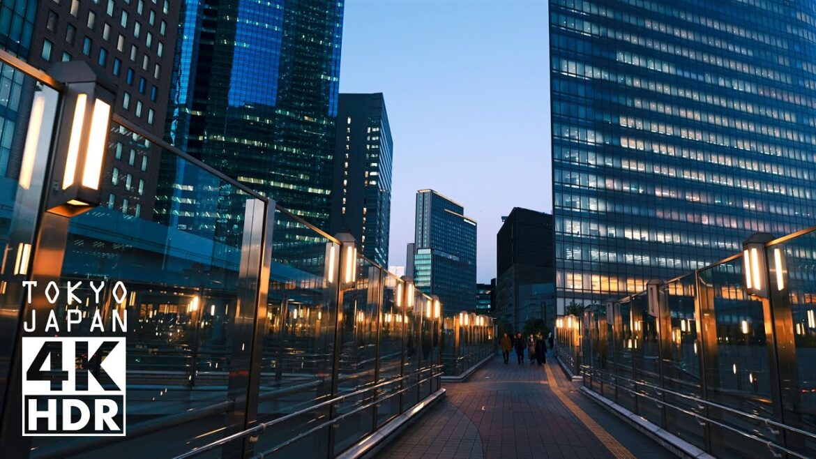 Shimbashi and Shiodome skyscrapers at dusk: Tokyo Nightscape 4K(Relaxing Ambient Sounds in Japan) Shimbashi and Shiodome skyscrapers at dusk: Tokyo Nightscape 4K(Relaxing Ambient Sounds in Japan)