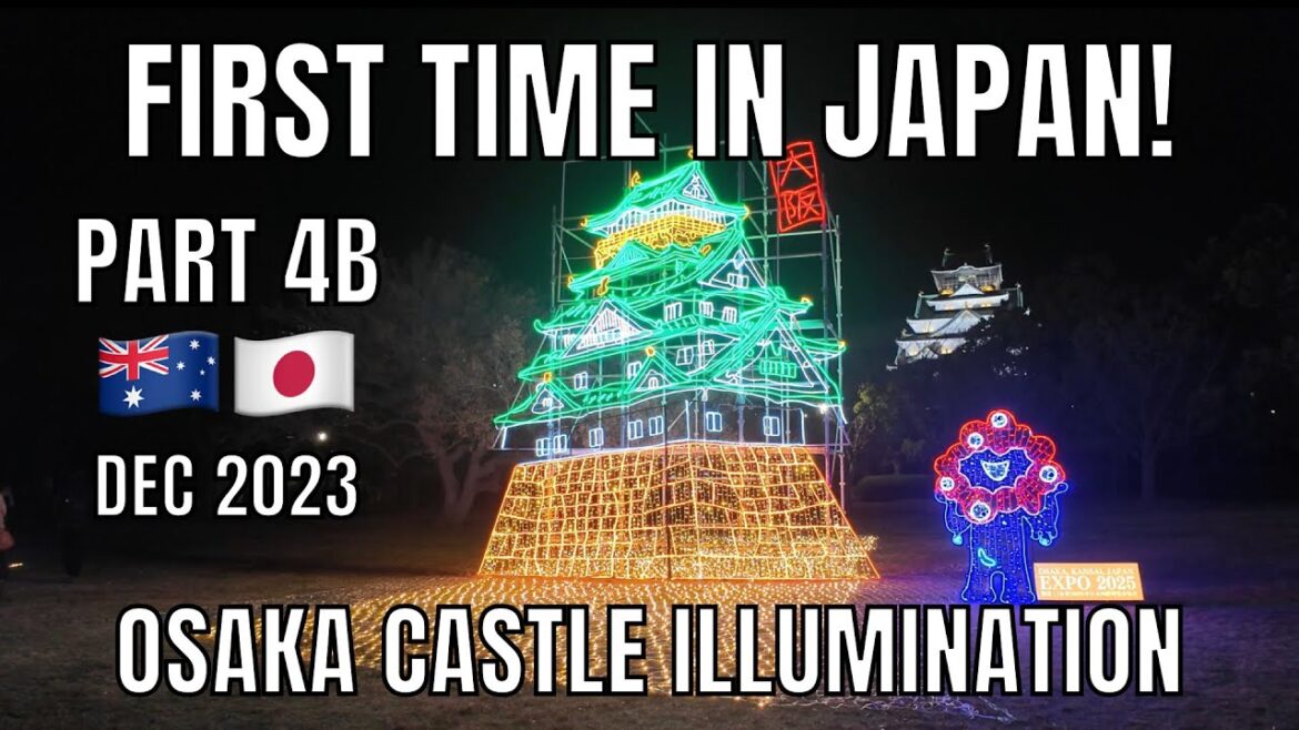 Part 4B First Time in Japan Hankyu Rail Osaka Castle Illumination 2023