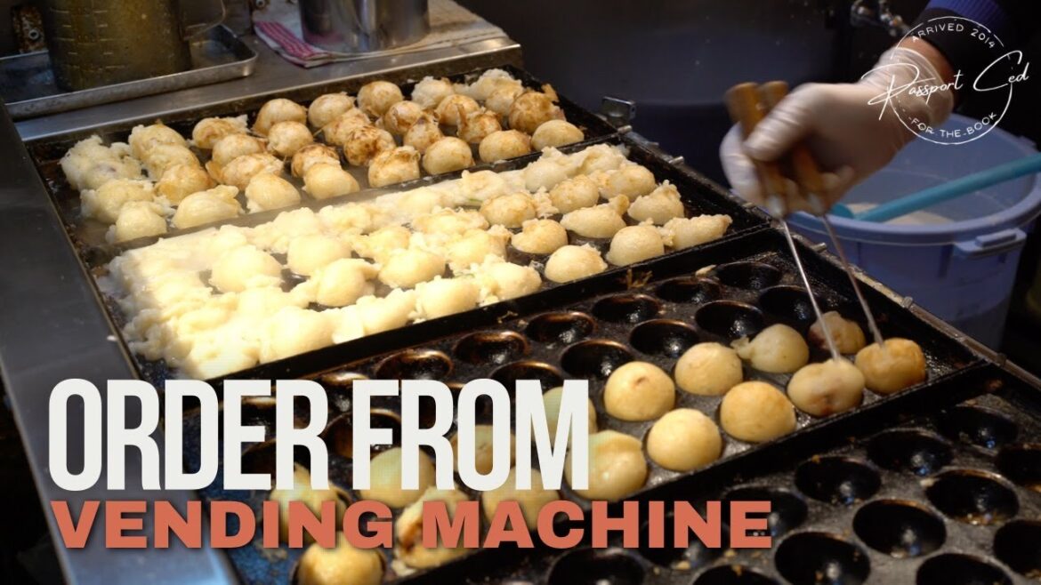 Ordering Takoyaki In Osaka Japan