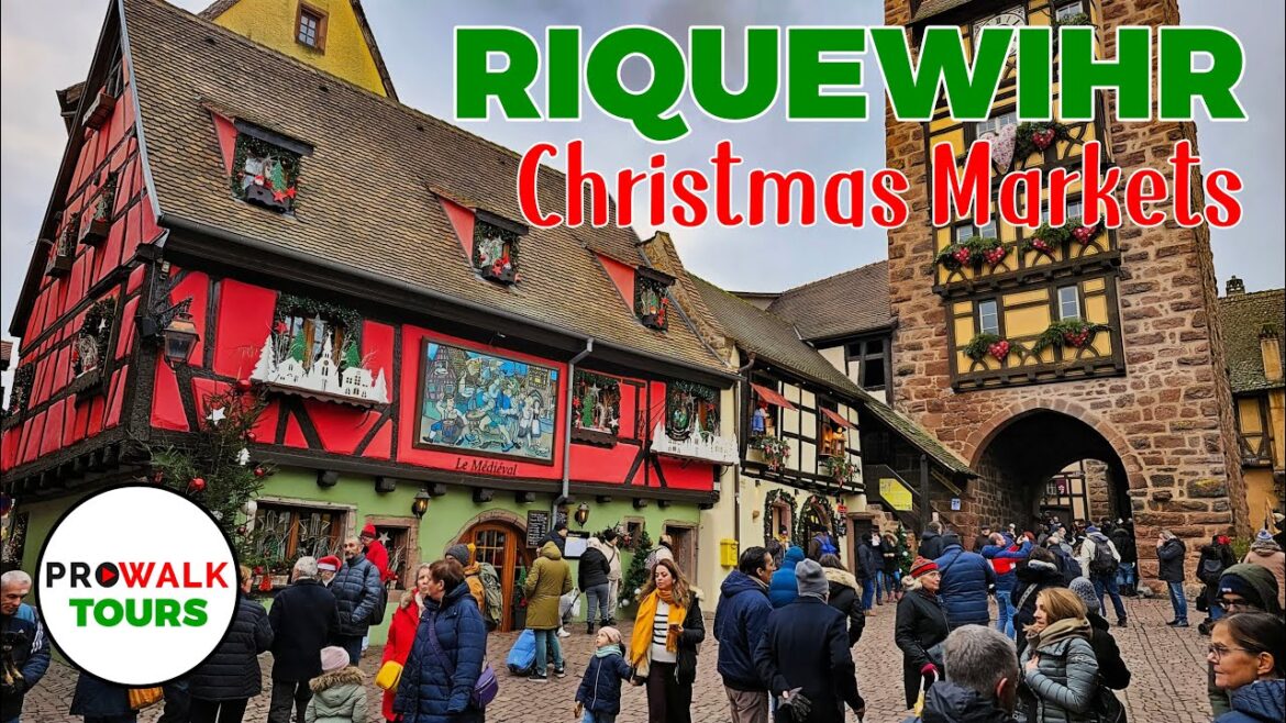 Riquewihr, France Christmas Market Walking Tour - 4K60fps with Captions - Prowalk Tours
