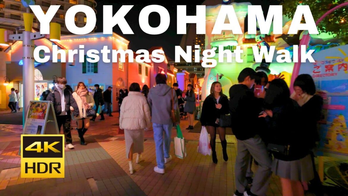 【4K🇯🇵】Night walk at Minato Mirai on Christmas [DJI Osmo Pocket 3]