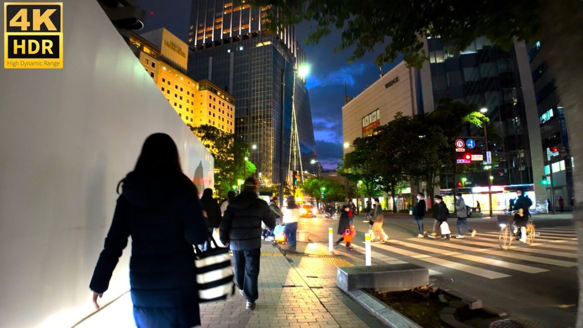 福岡市天神周辺を歩く4k hdr japan walking tour around Tenjin in Fukuoka City