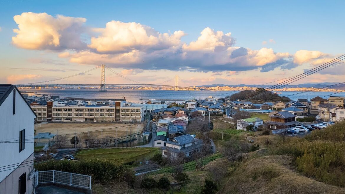 Sunset Walk in Iwaya, Japan, Old Fishing Town on Awaji Island [4K]