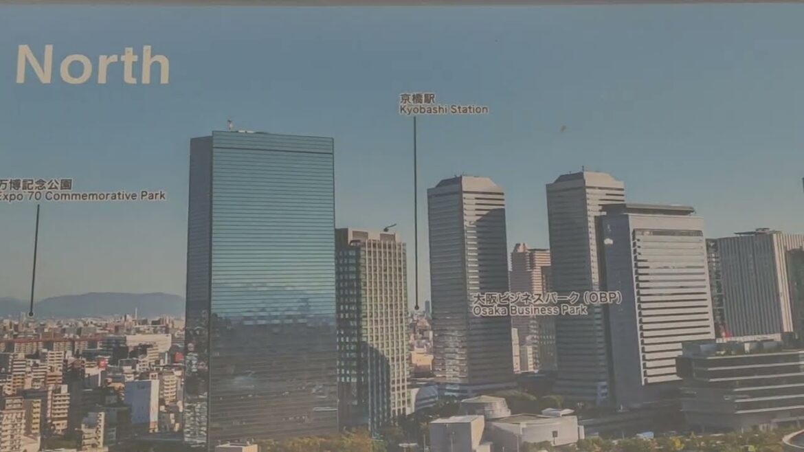 ទេសភាពពីលើប្រាសាទអធិរាជជប៉ុន, Osaka Castle Sky View, Japan #foryou #food #travel #satisfying