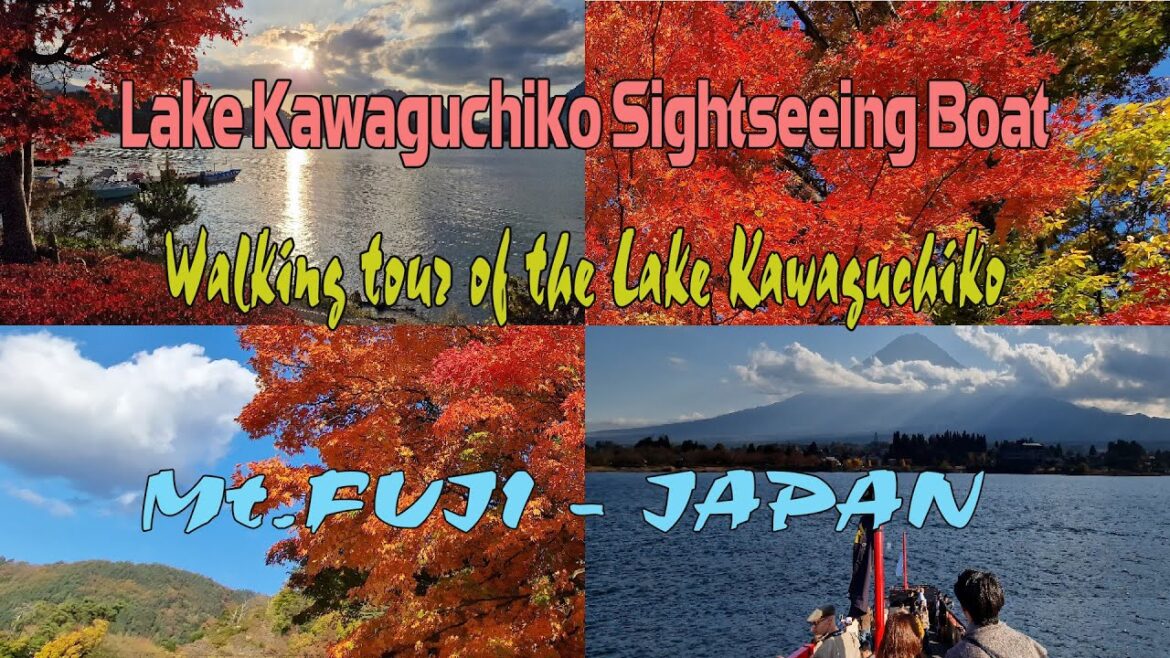 [4K] Lake Kawaguchiko Sightseeing Boat + Walking tour of the Lake Kawaguchiko  | Mt Fuji - Japan