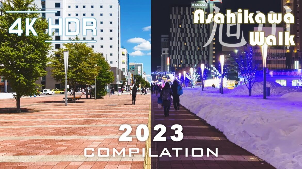 2023 Compilation of Asahikawa Cityscapes, Hokkaido, Japan | 4K HDR