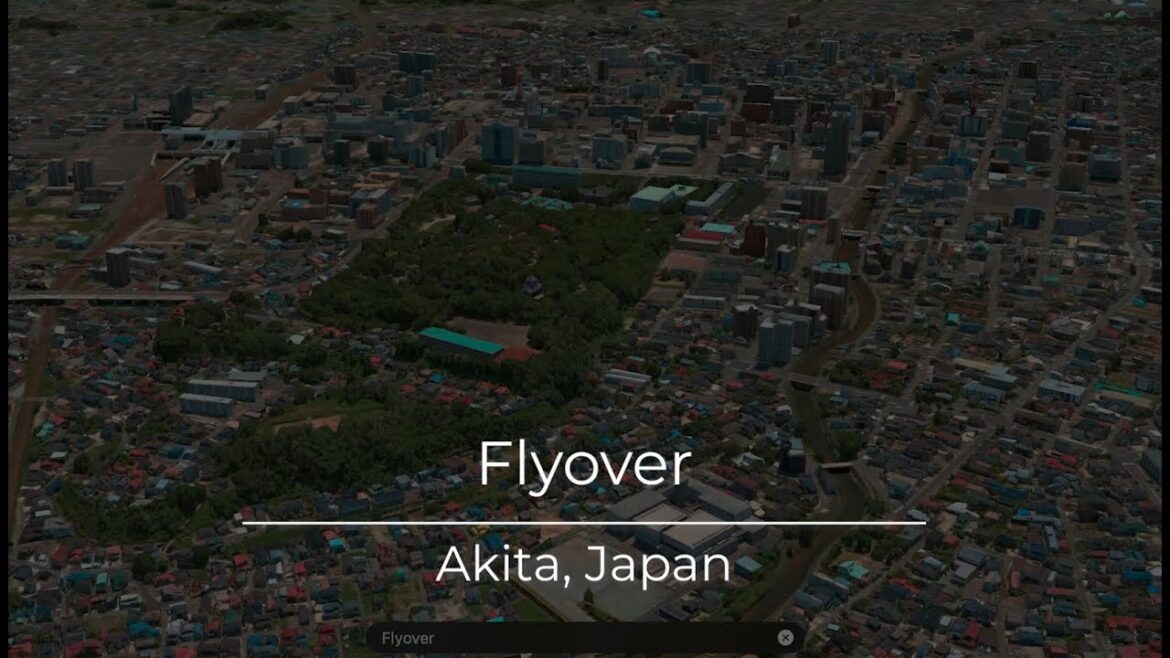Flyover Akita, Japan with Apple Maps - A Must See Tour! #japan #akita #flyover #apple #maps