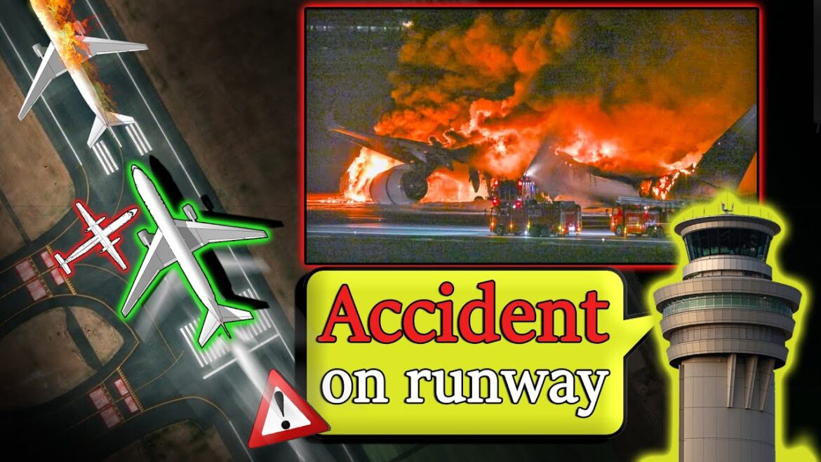 Japan Airlines on Fire | Collision with Coast Guard Airplane Japan Airlines on Fire | Collision with Coast Guard Airplane