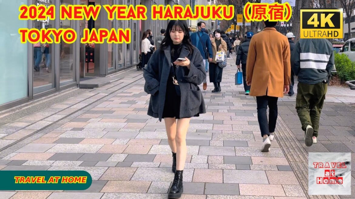 4k hdr japan travel |2024 New Year Walk in Harajuku（原宿）Tokyo japan |  Relaxing Natural City ambience