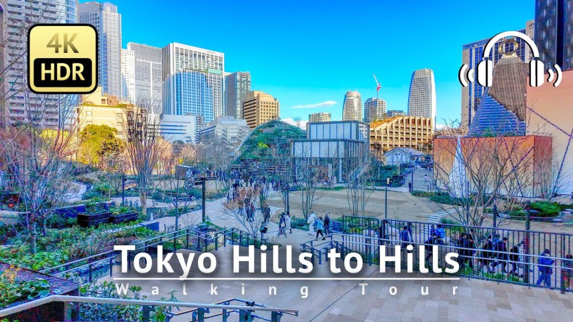Tokyo Roppongi Hills, Azabudai Hills & Toranomon Hills Walking Tour - Tokyo Japan [4K/HDR/Binaural]
