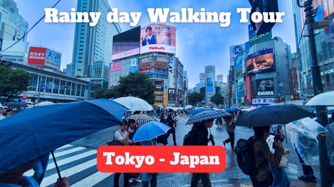 Tokyo Rainy Day Walking Tour - 4K with Captions | Japan | Drifter Trails