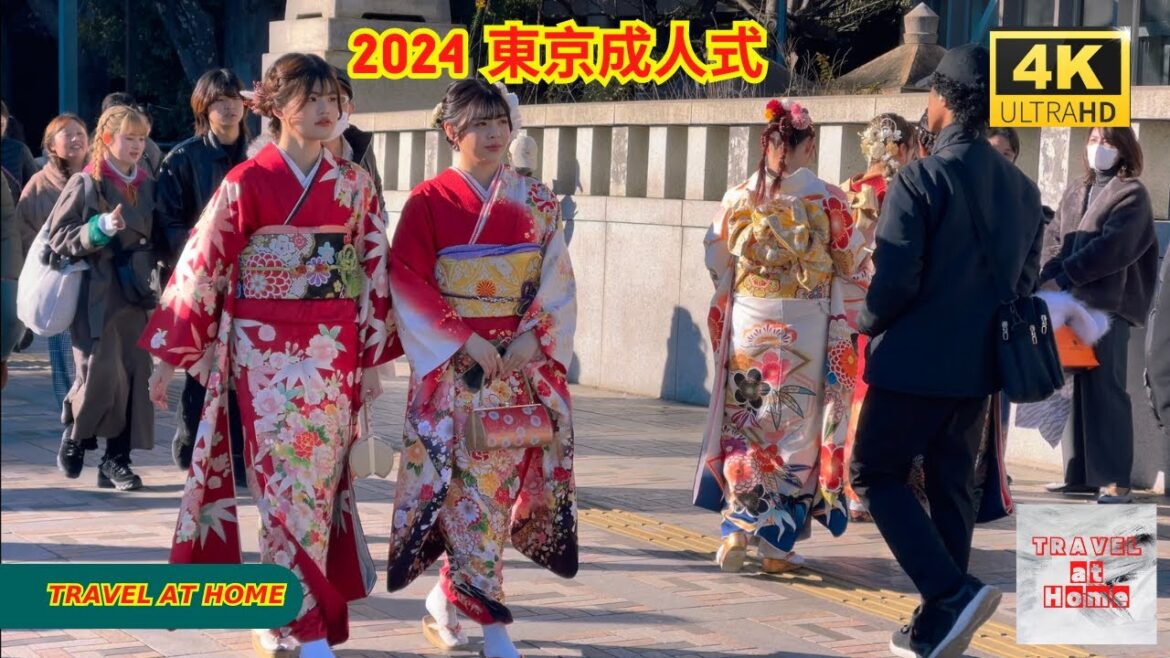 4k hdr japan travel | 2024 coming-of-age ceremony (成人式) in Tokyo Japan | Beautiful furisode kimono