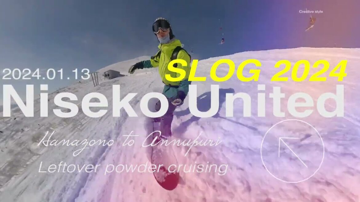 20240113 Niseko United on a sunny day!  A few of my runs across the mountain