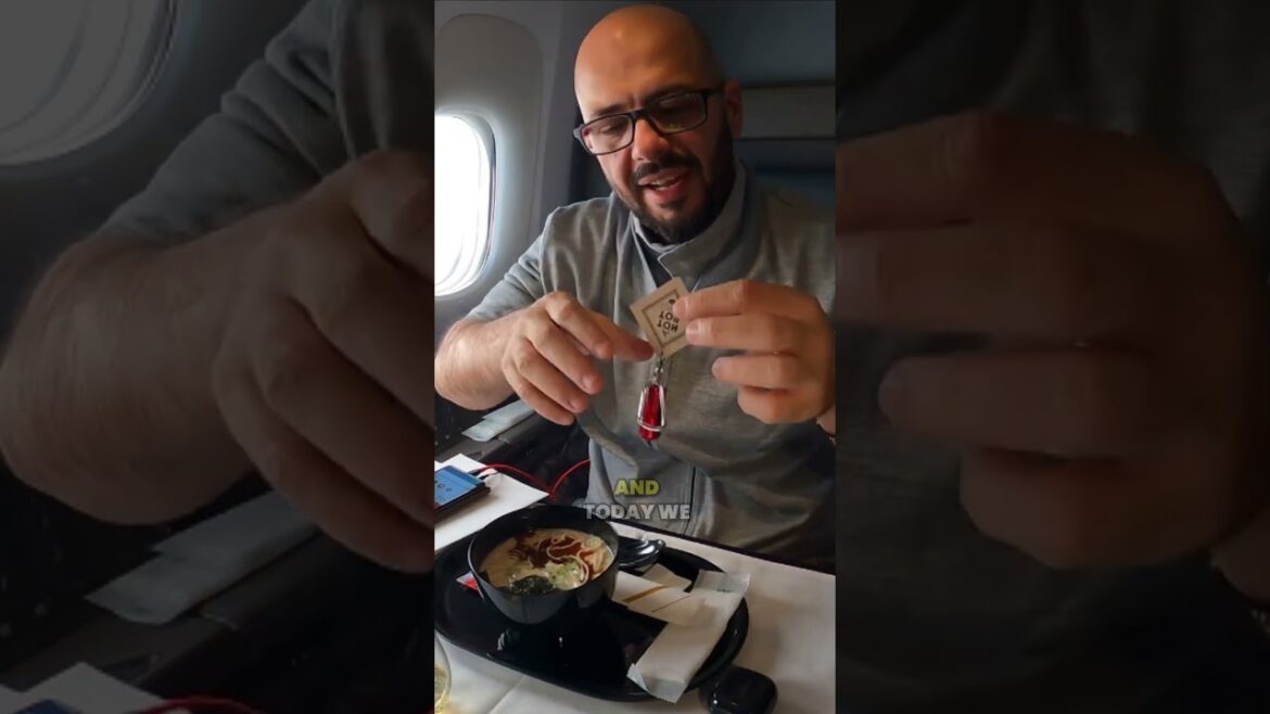 Exquisite Japanese Ramen on a Plane #travel #ana #firstclass #ramen