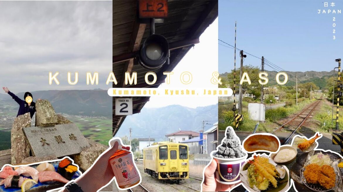 Japan Travel Diaries | Kumamoto & Aso | michelin 🌟 tonkatsu, uni croquette🥔 & countryside vibes🌋