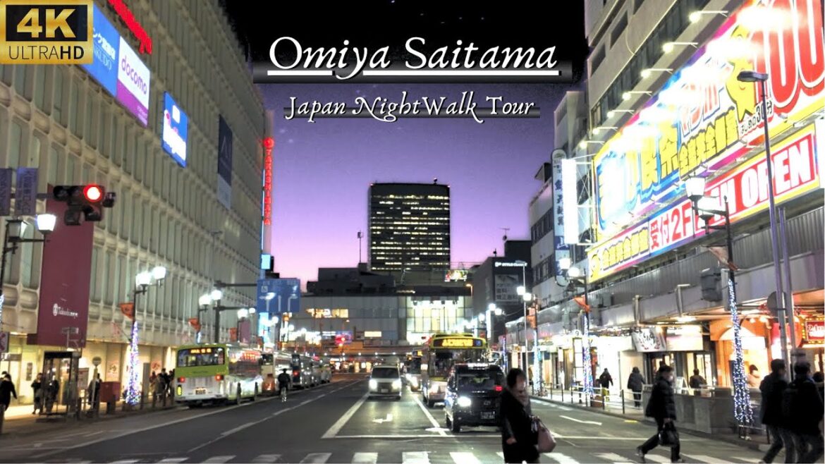 [4K HDR] Omiya Saitama Japan Night Walk Tour~from evening to night~2024.1.15