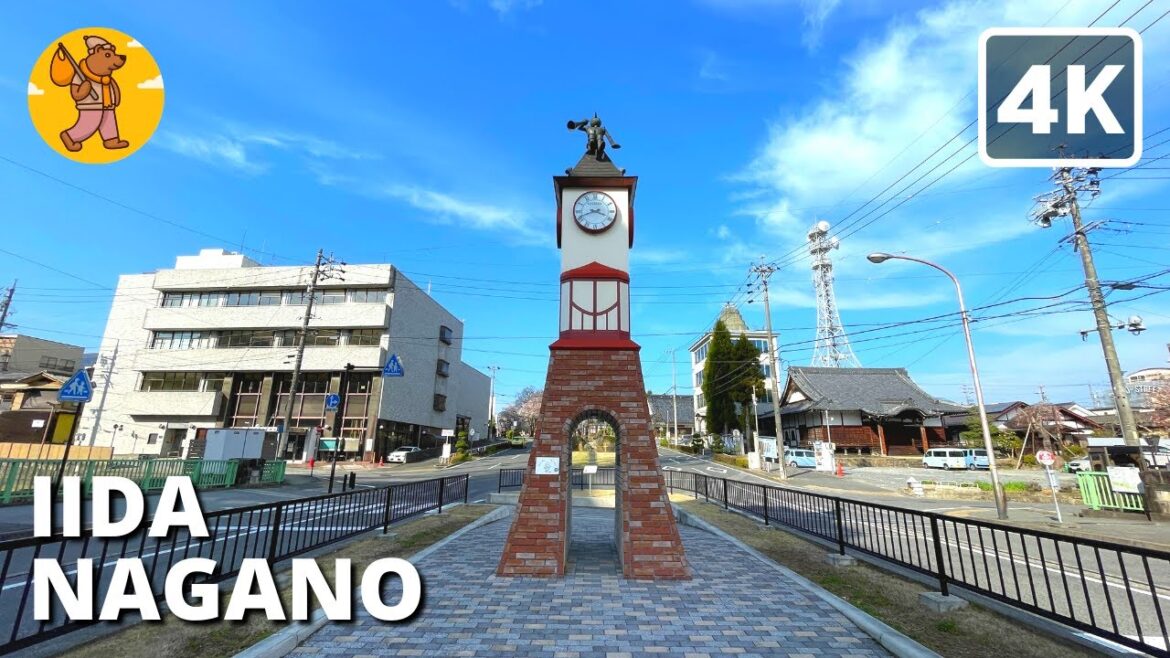飯田市 長野県 Iida Nagano Japan Countryside 4K Walking Tour