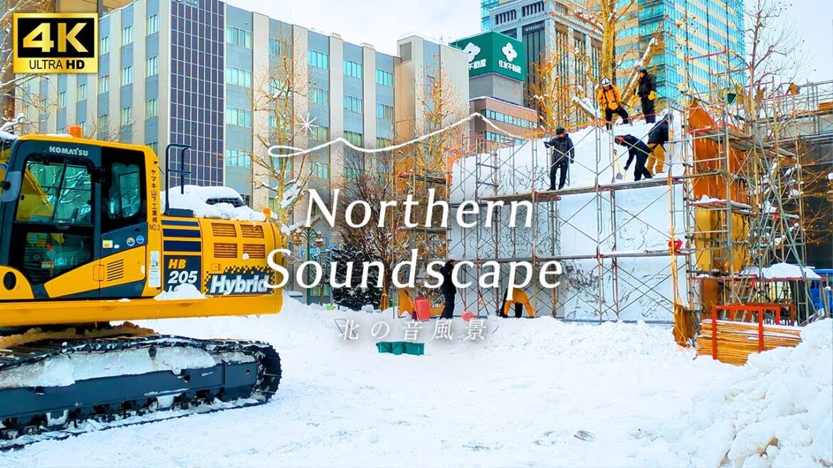 粗削りがはじまった　さっぽろ雪まつり 大雪像の制作過程をご紹介 Part３❄️ Sapporo snow Festival! [Japan Travel] 北海道観光