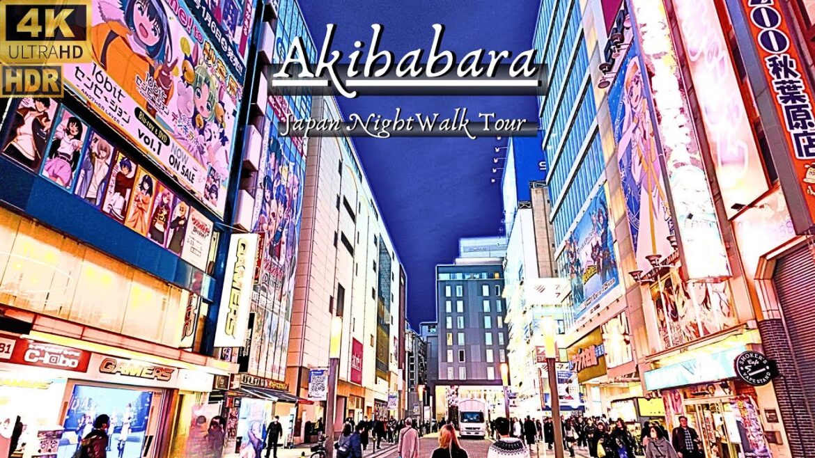 [4K HDR] AKIHABARA Tokyo Japan tour ~Walk from dusk to night~ 2024.1.18