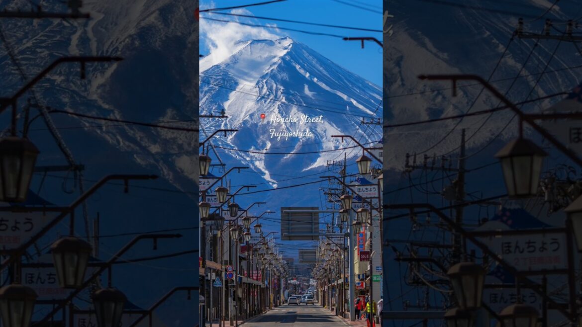 The famous photo spot to photograph Mount Fuji with a charming retro street 📸 #japan #walkingtour