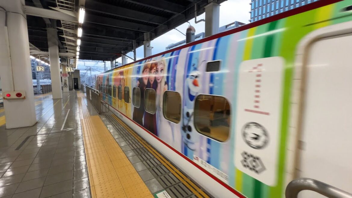 Fukuoka, Japan - Kyushu Shinkansen - Go! Waku Waku Smile Shinkansen Arrives at Hakata Station