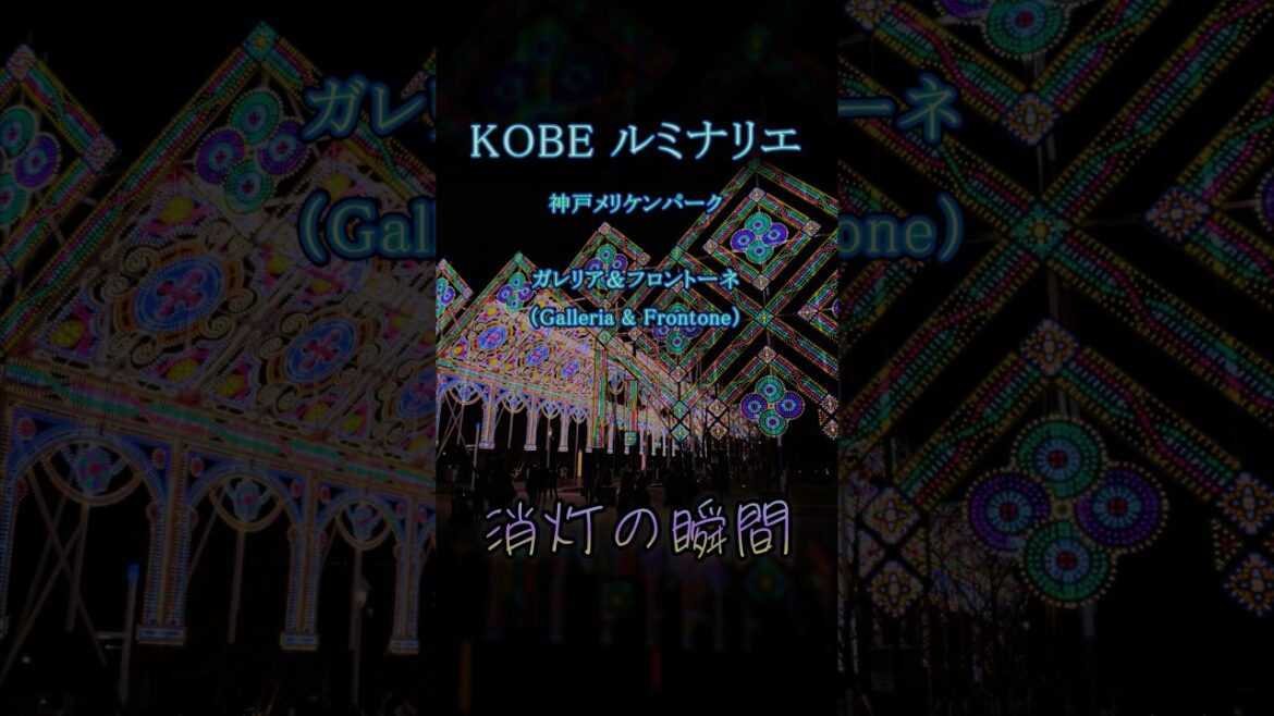 【消灯の瞬間】 神戸ルミナリエ2024 ガレリア＆フロントーネ メリケンパーク #osmopocket3