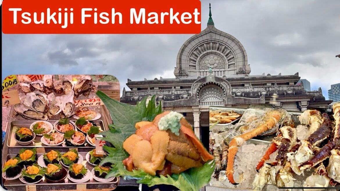 Tokyo ကအစိမ်းစားလို့ရတဲ့ ငါးဆိုင်တွေပေါများတဲ့ Tsukiji Fish Market & Hongan-ji Buddhist Temple