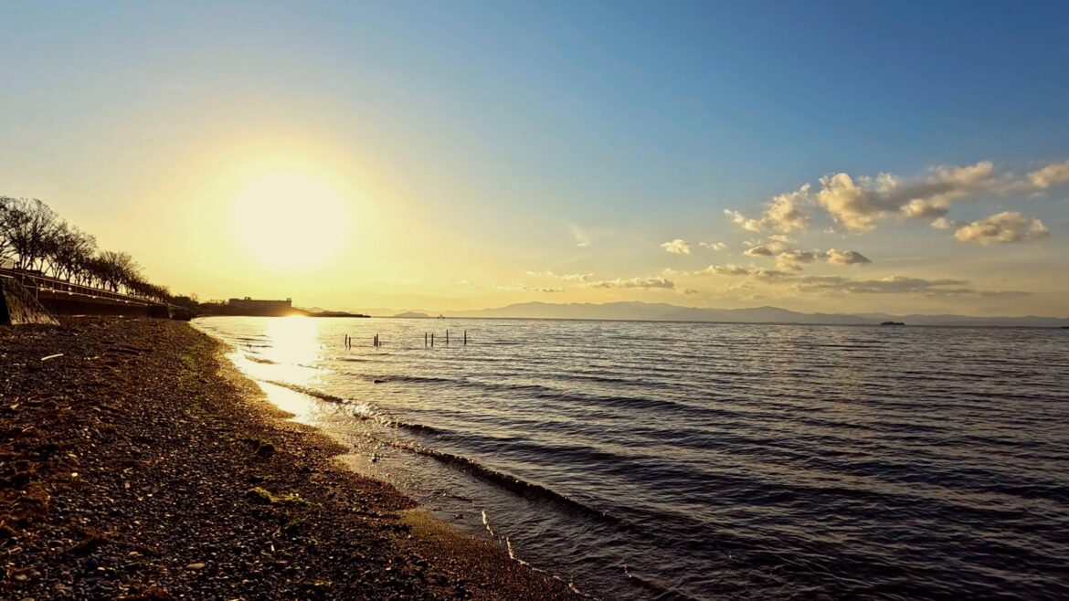 Sunset at Lake Biwa
