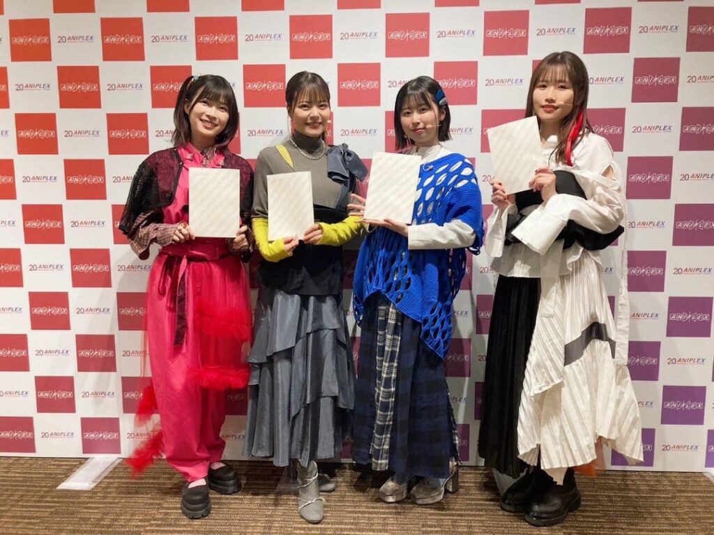 Bocchi the Rock cast at the Aniplex 20th anniversary event