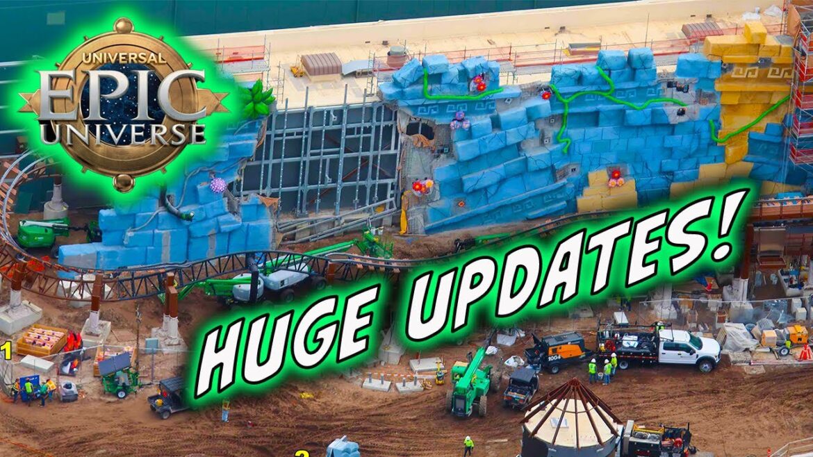 HUGE EPIC UNIVERSE CONSTRUCTION UPDATES! DONKEY KONG COASTER THEMING HUGE EPIC UNIVERSE CONSTRUCTION UPDATES! DONKEY KONG COASTER THEMING