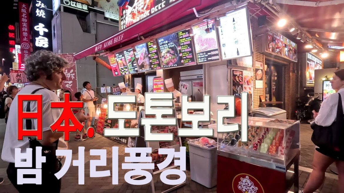 日本 활기찬 OSAKA 도톤보리 야간 길거리를 둘러보았습니다 日本 활기찬 OSAKA 도톤보리 야간 길거리를 둘러보았습니다