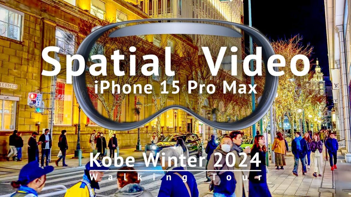 [Spatial Video] Japan - Kobe Winter 2024 3D Walking Tour