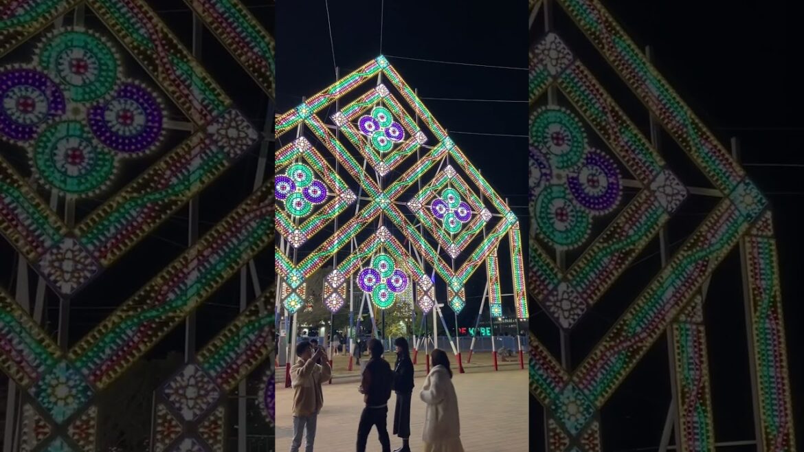 Kobe Luminarie illumination, day in my life in Japan vlog #shorts